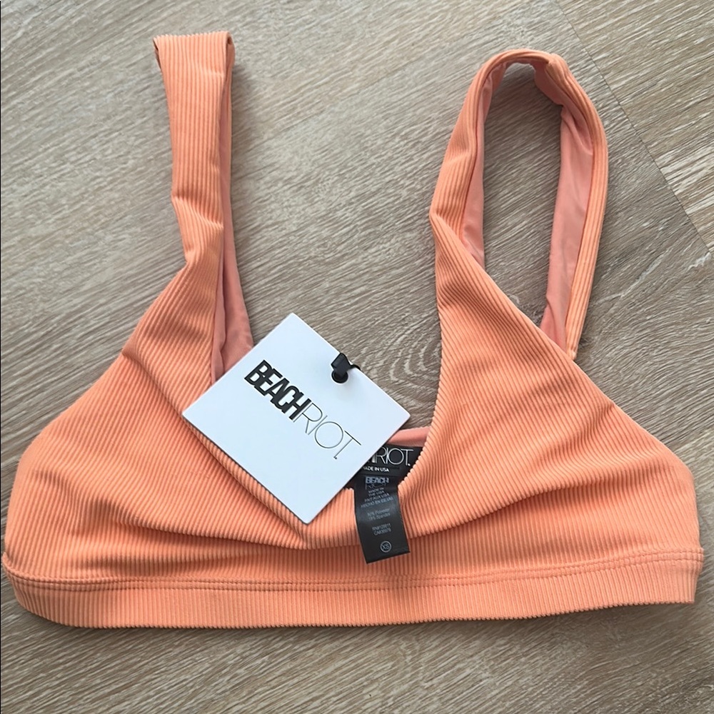 Beach Riot Orange Bikini with Wide Straps